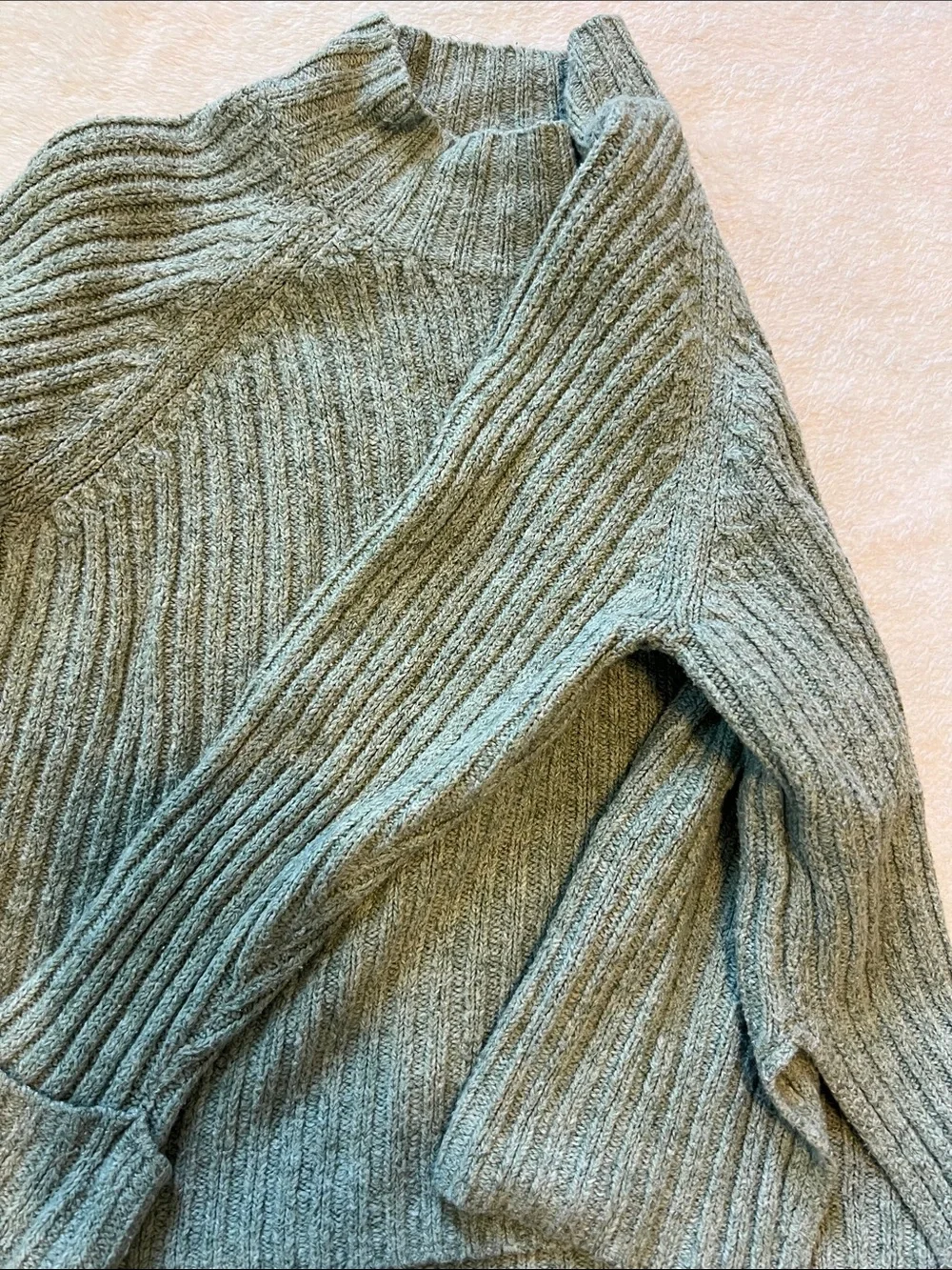 Old Navy Ribbed Cowl Neck Sweater - Sage Green